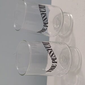 Vintage Pussycat Glass Set of 2
